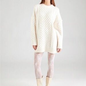Cozy White Cable Knit Sweater
